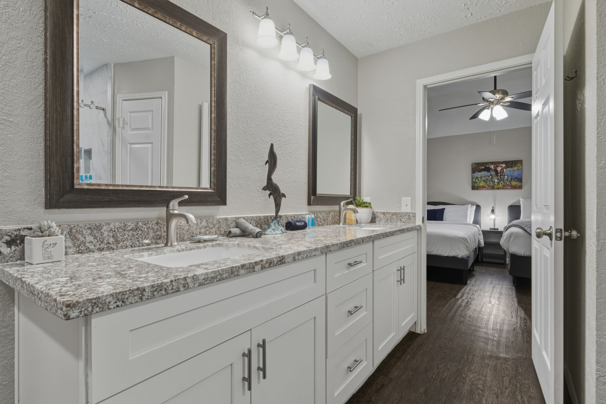 Spacious bathrooms designed for group convenience.