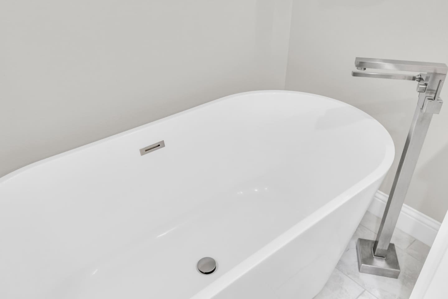 Luxurious soaking tub for ultimate relaxation.