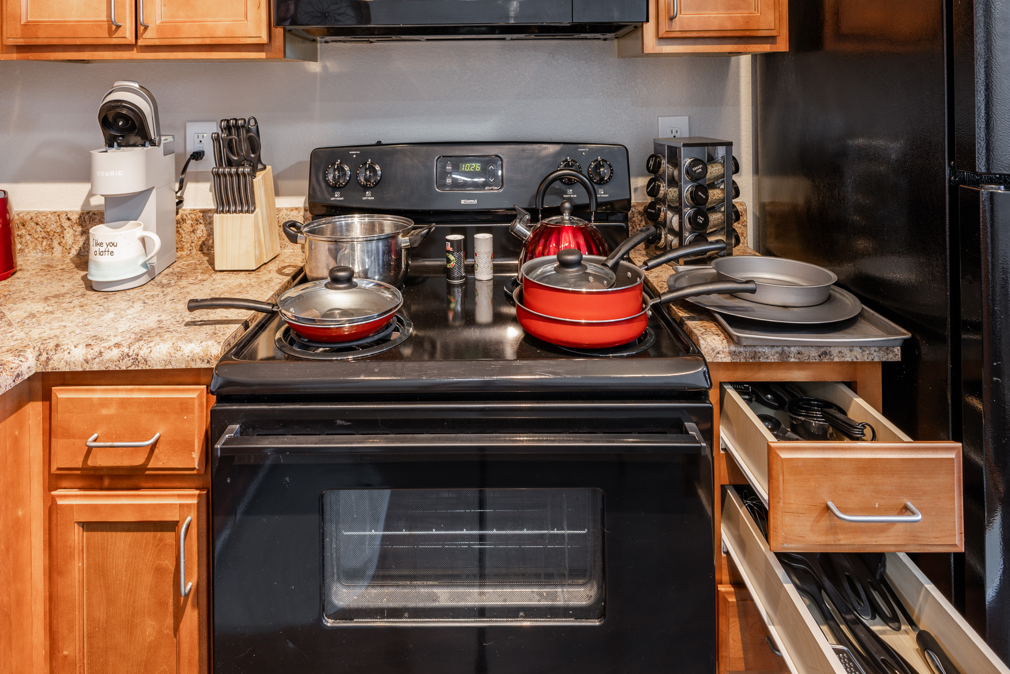 kitchen cooking pots and pans