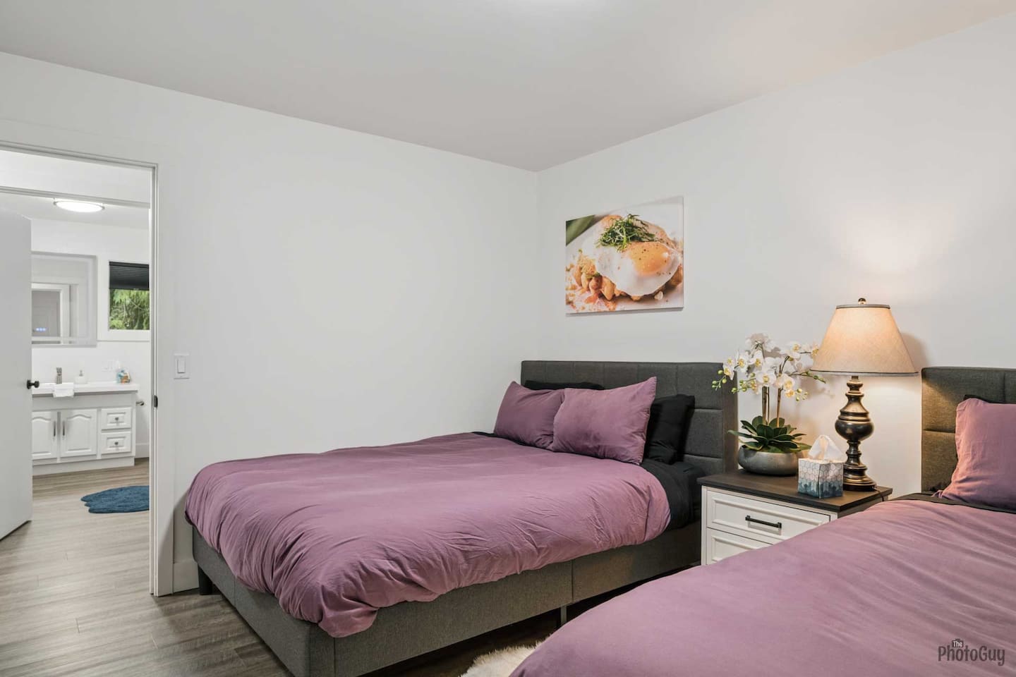 Double queen bedroom with closets
