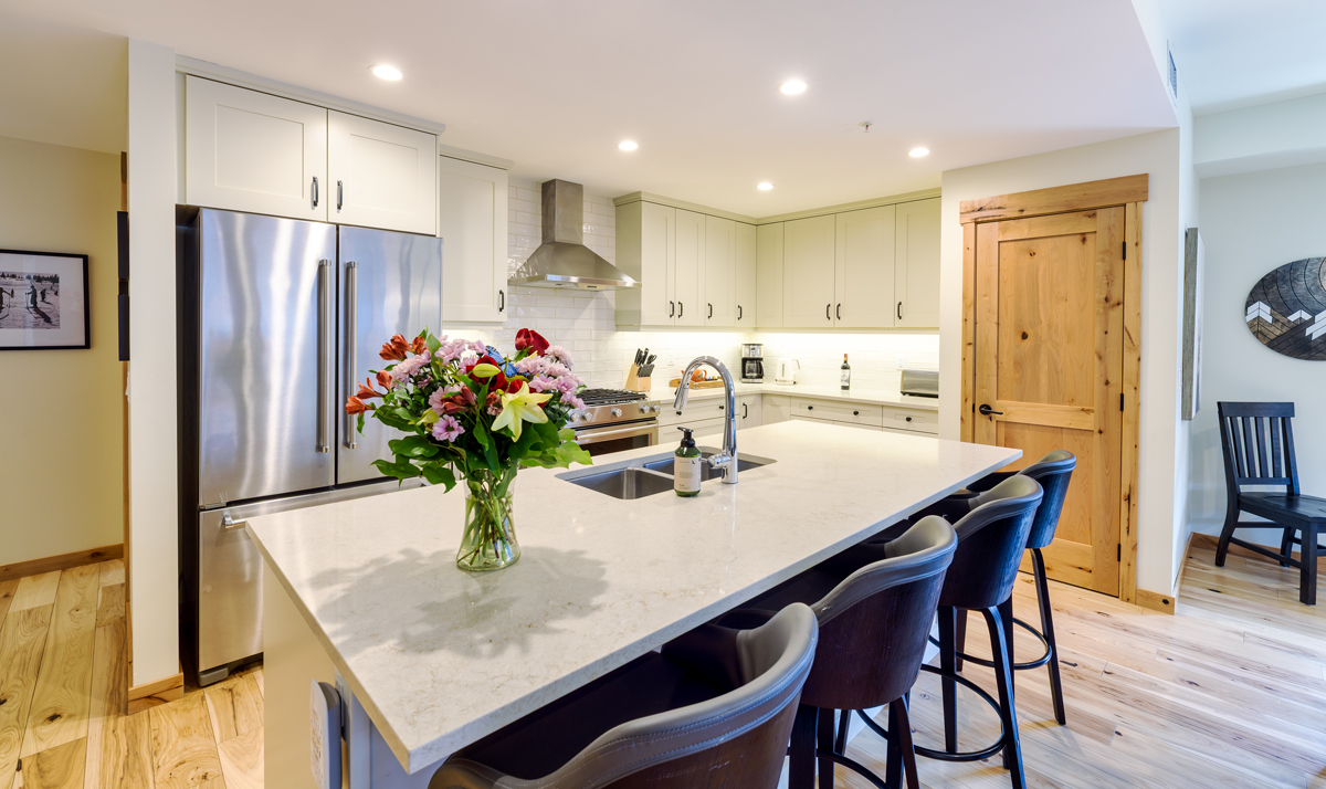 Large kitchen island with seating for 4