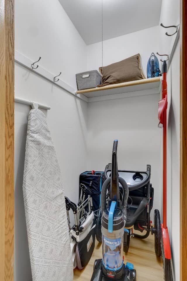 Iron board to get yourself ready for business! Childrens items have been removed.