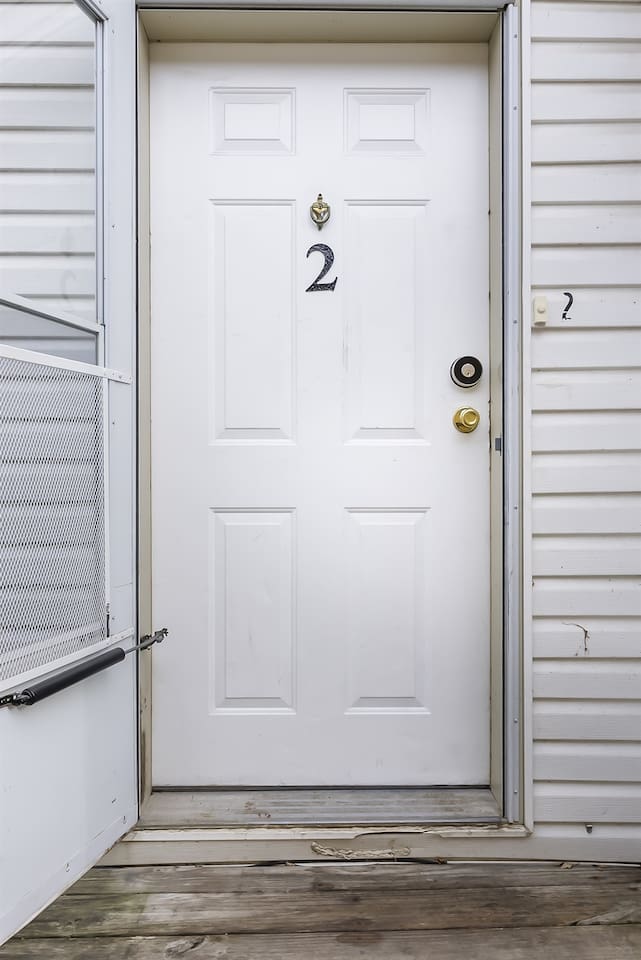 Front door of the house.