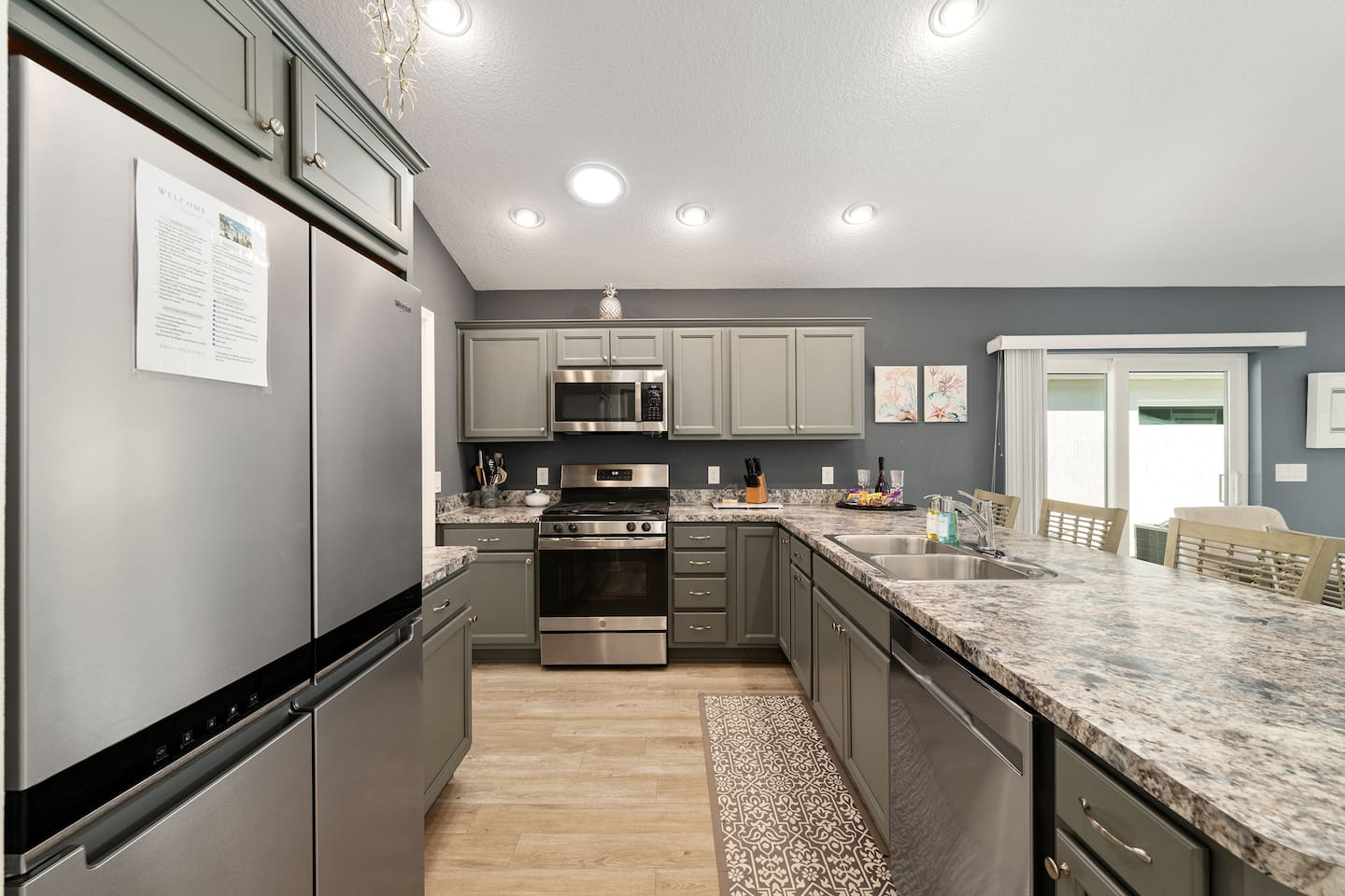 Fully equipped kitchen with plenty of counter space.