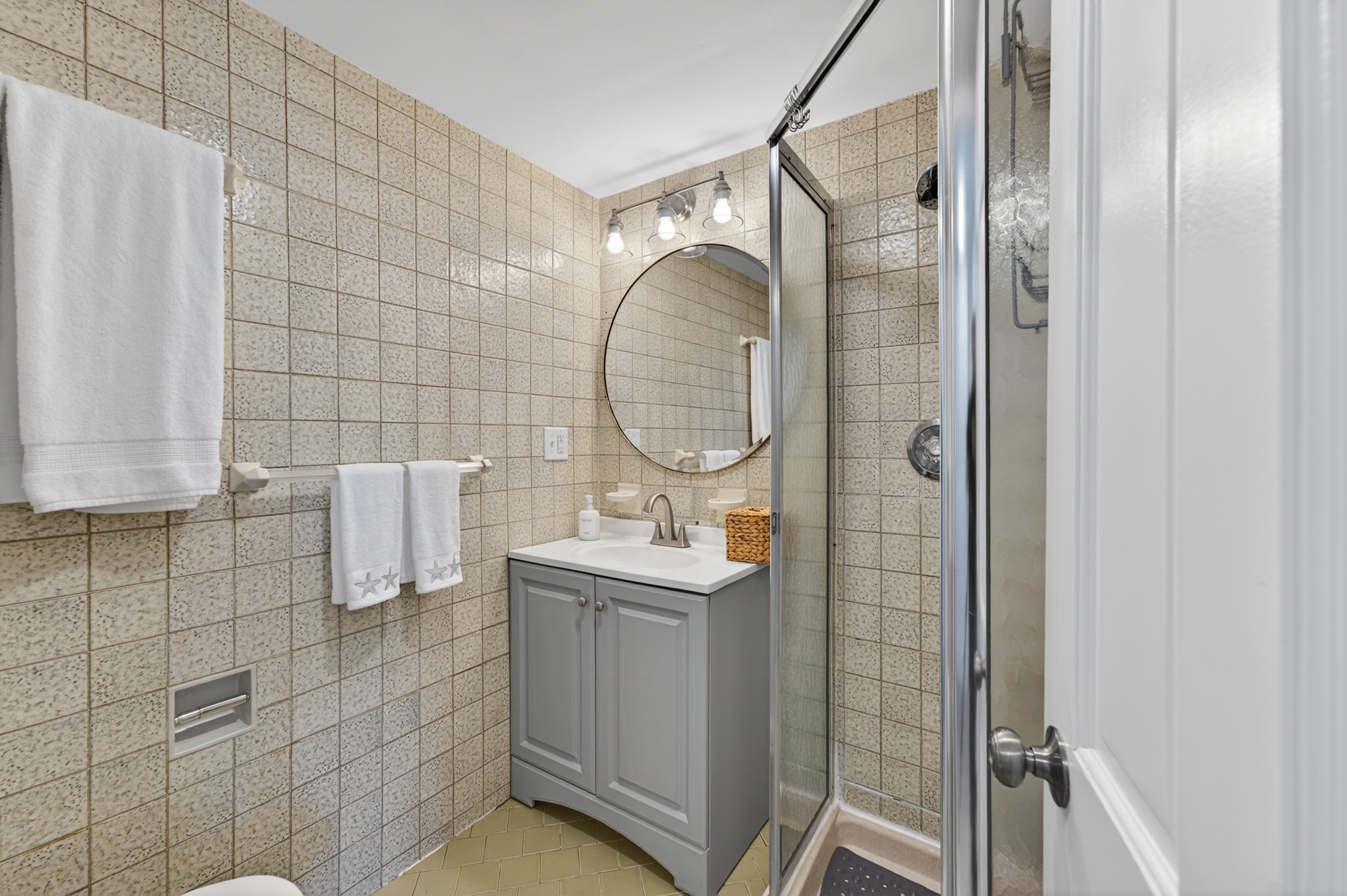 Clean and refreshing bathroom designed for comfort and convenience during your stay.