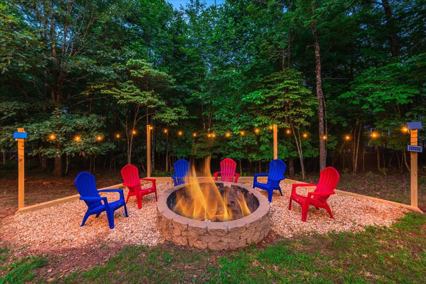 Enjoy our backyard fire pit while sharing conversations and making cherished memories with your loved ones.