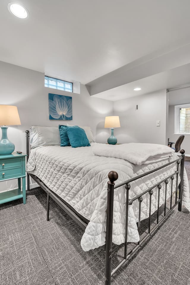 All bedrooms are equally comfortable, but this bedroom also has an ensuite bathroom.