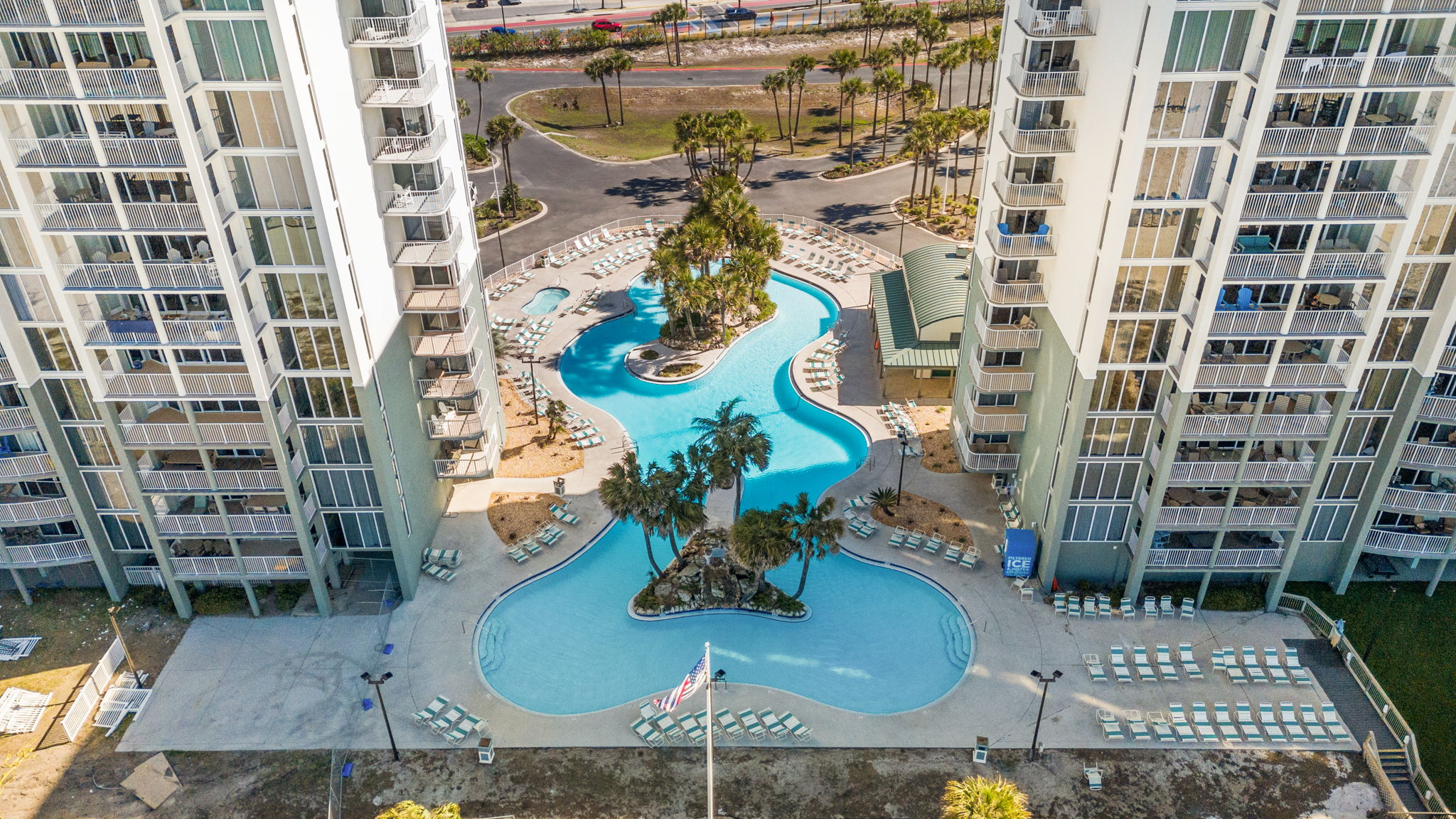 One of the resort pools