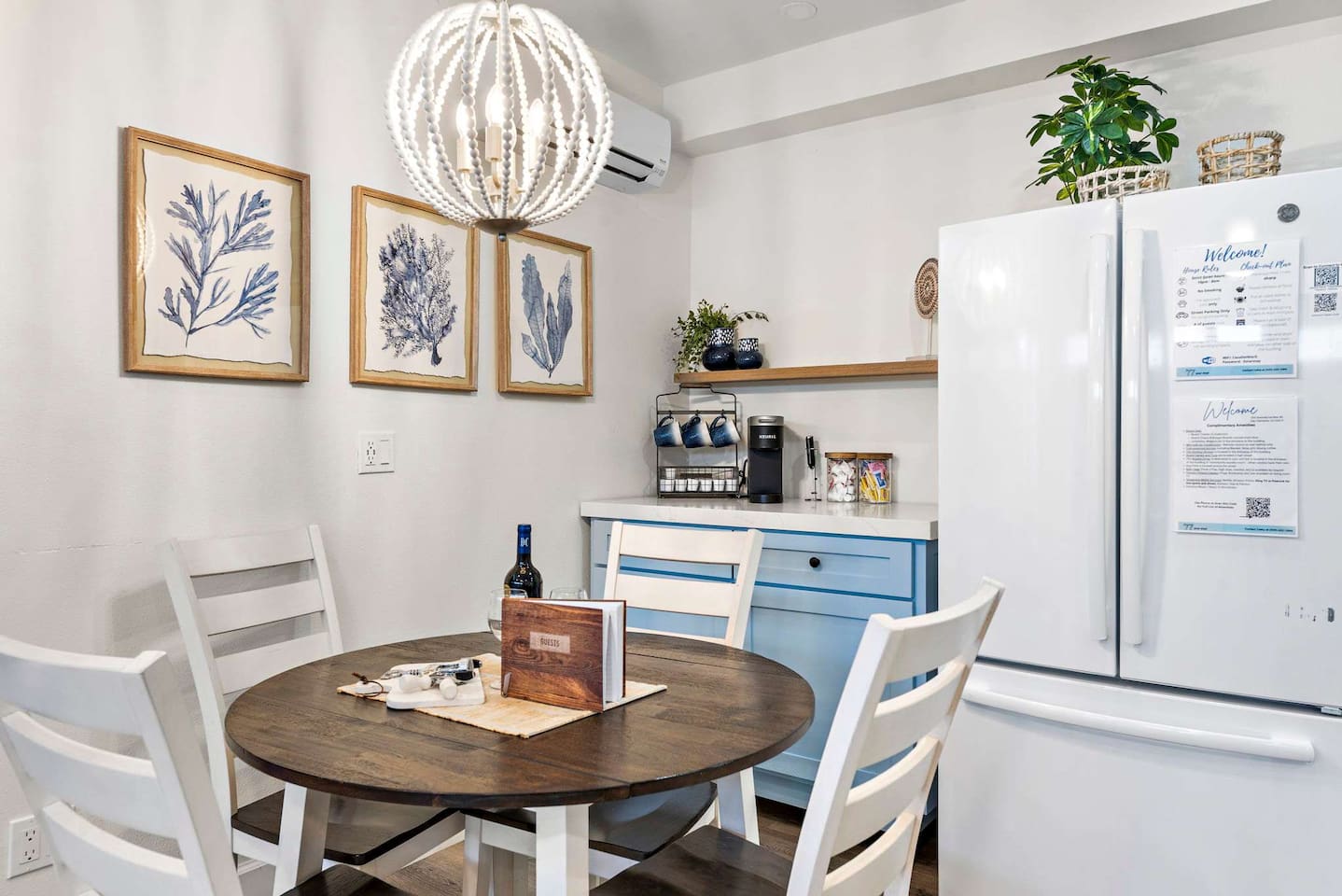 Dining area for four people.