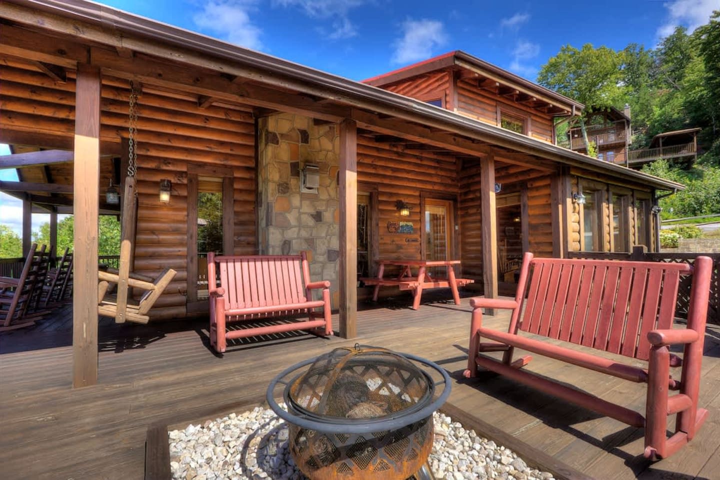 Fire pit (main level deck)