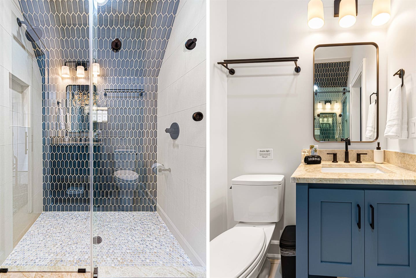 Modern ensuite bath.