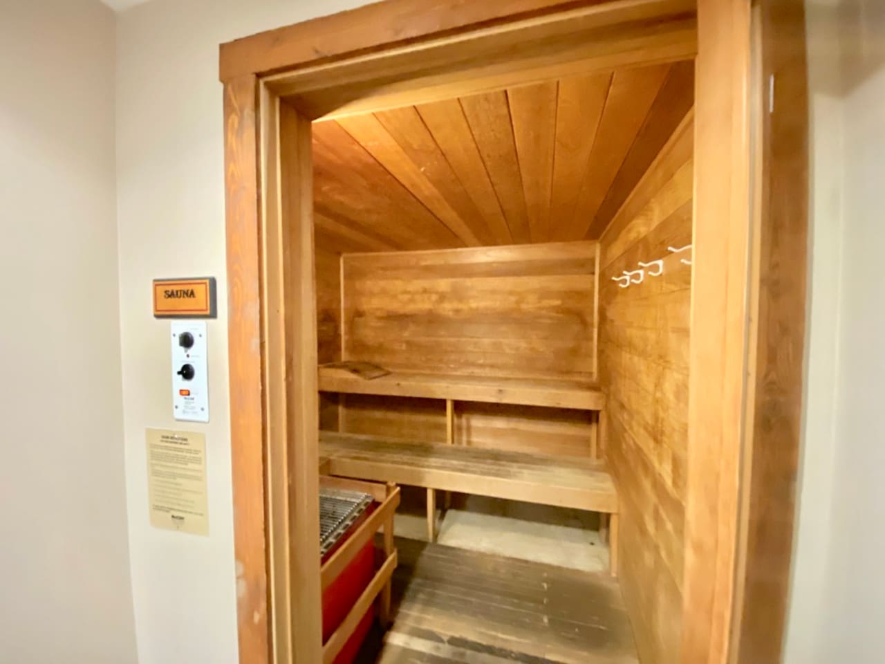 Sauna one floor up