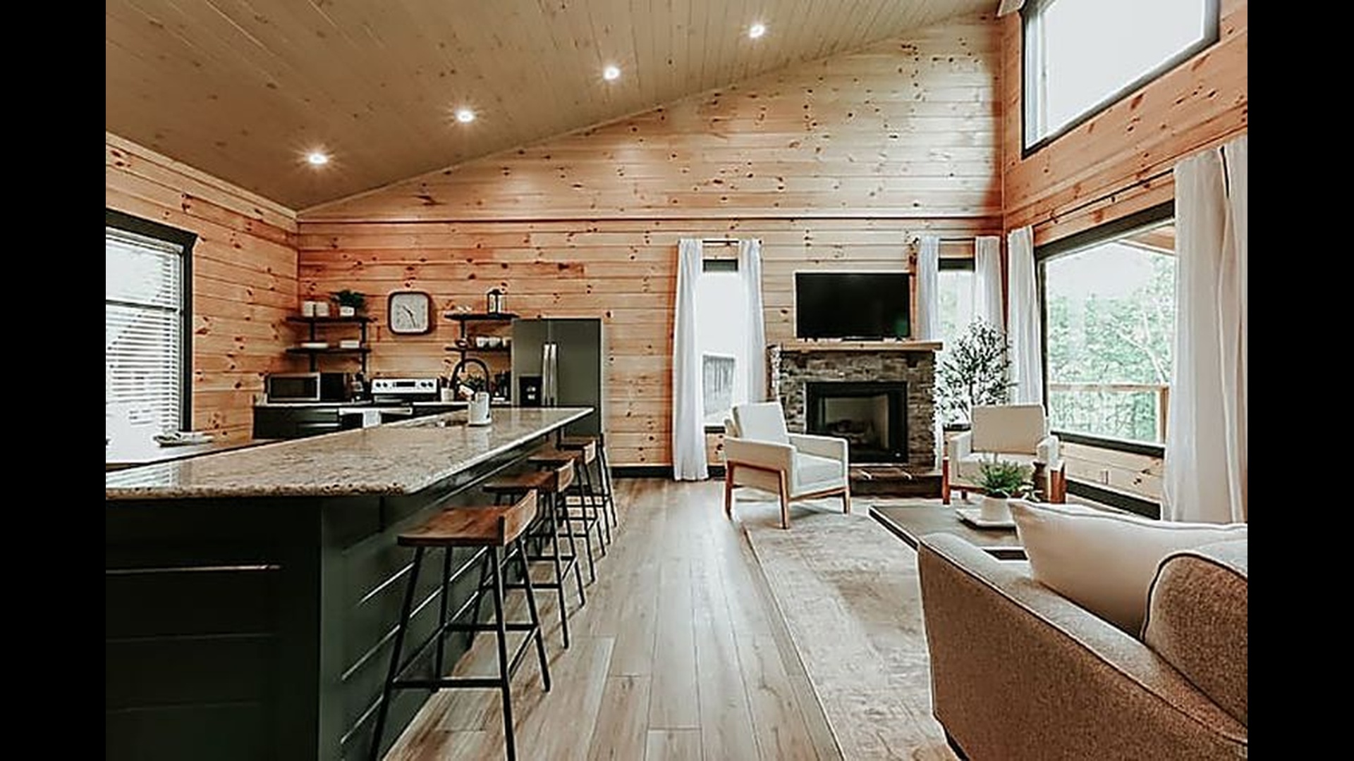 Plenty of room to stretch out and relax—this inviting living space is perfect for movie nights and lazy afternoons