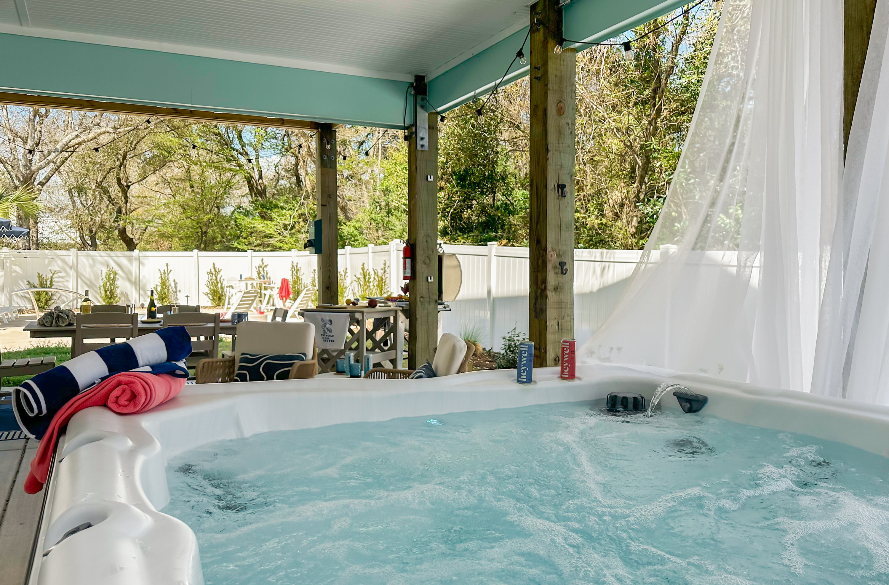 Soak sore muscles after a great workout!