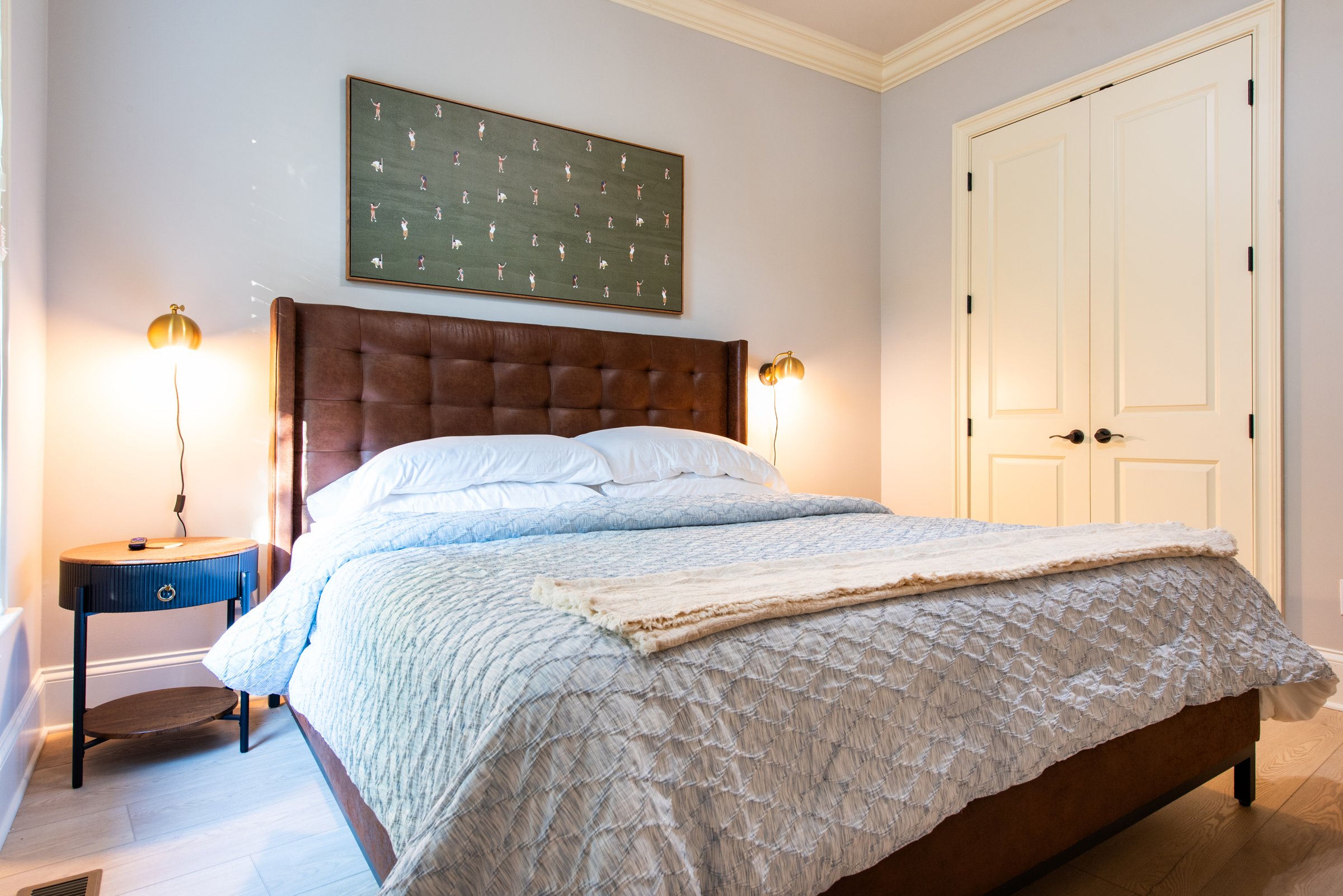 Ample closet space and easy access to the hall bath.