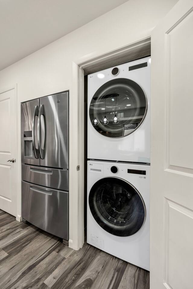 Full sized washer and dryer available for your use. Laundry supplies also provided.