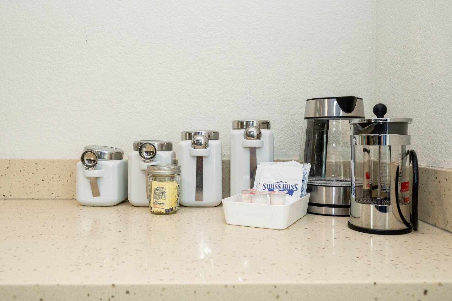 Coffee bar with tea and hot chocolate