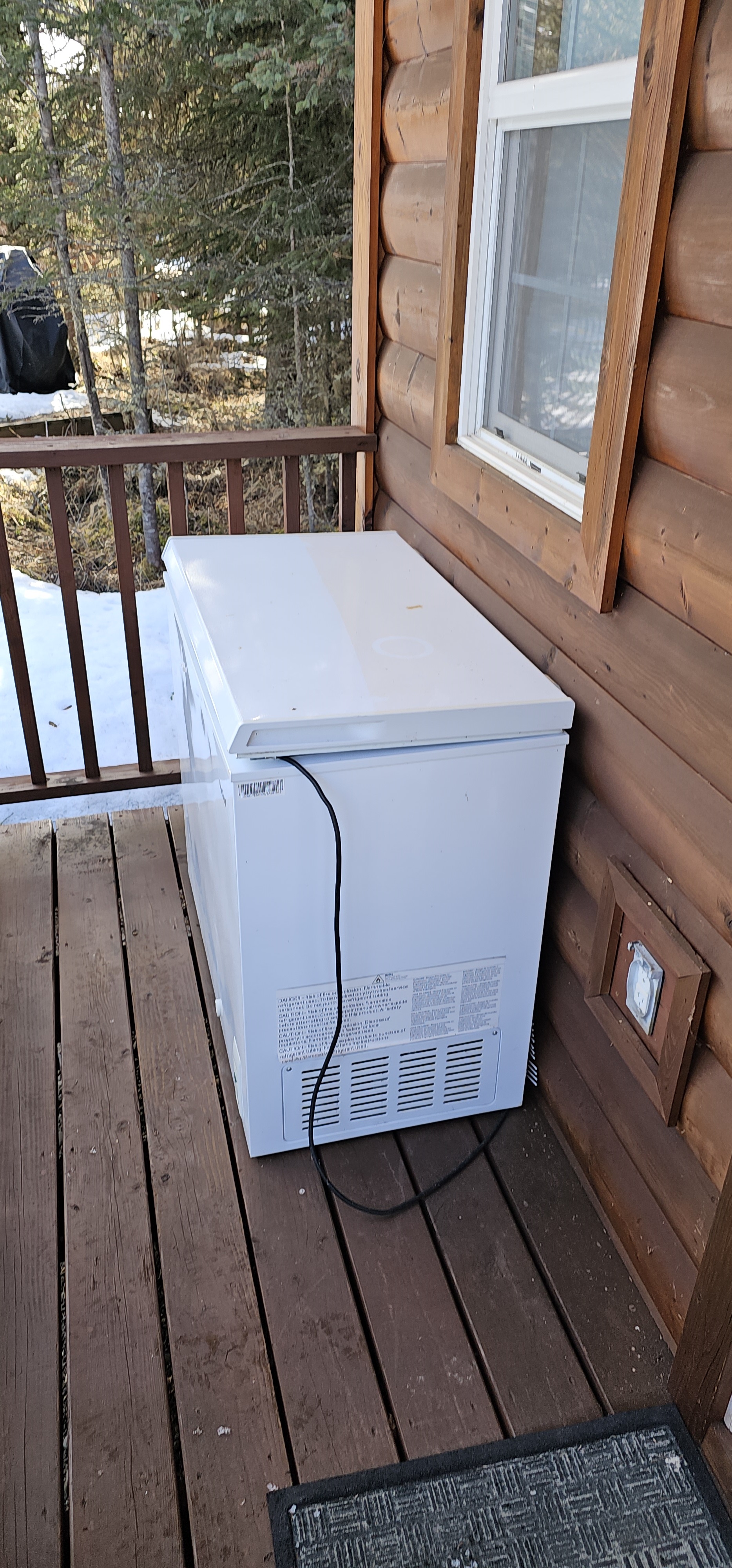Freezer on Front Porch