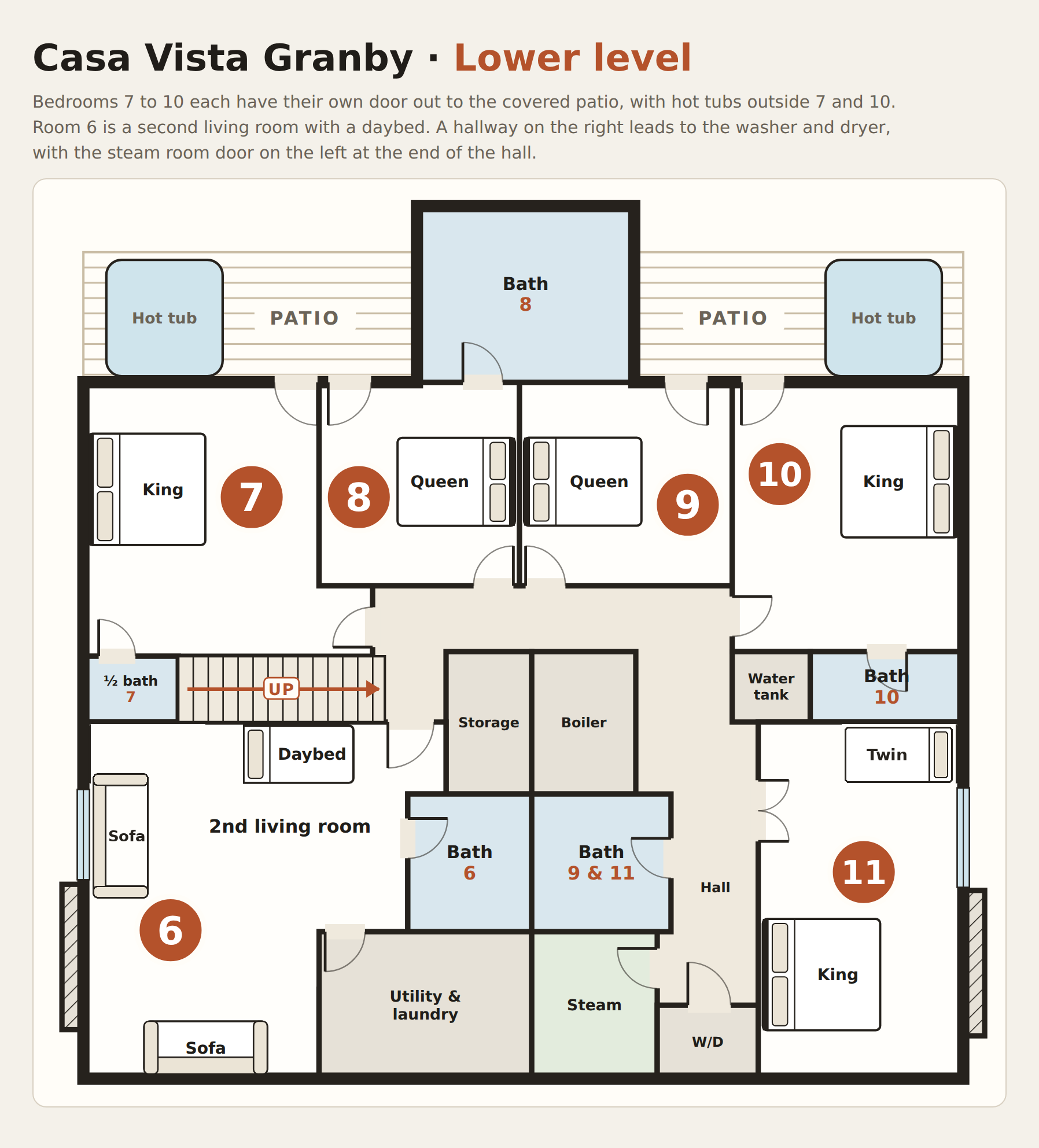 Lower level floor plan