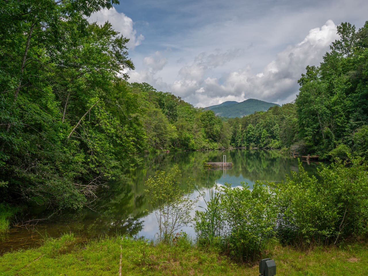 Little mirror lake. private lake #2 where the cabin is located 
