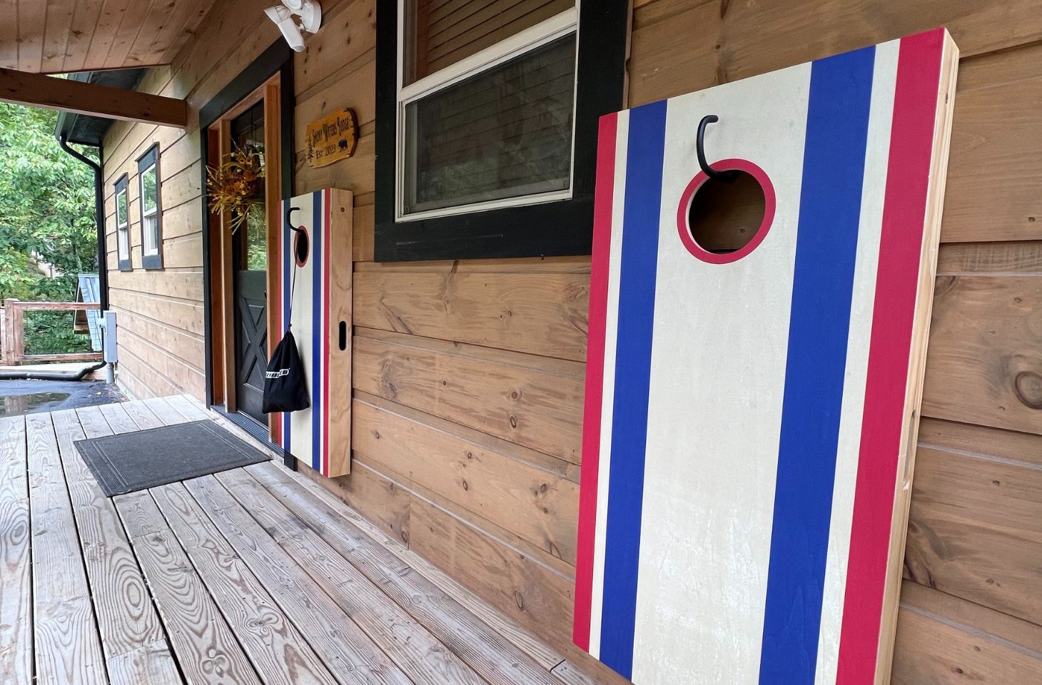 Get a game of cornhole going on the driveway