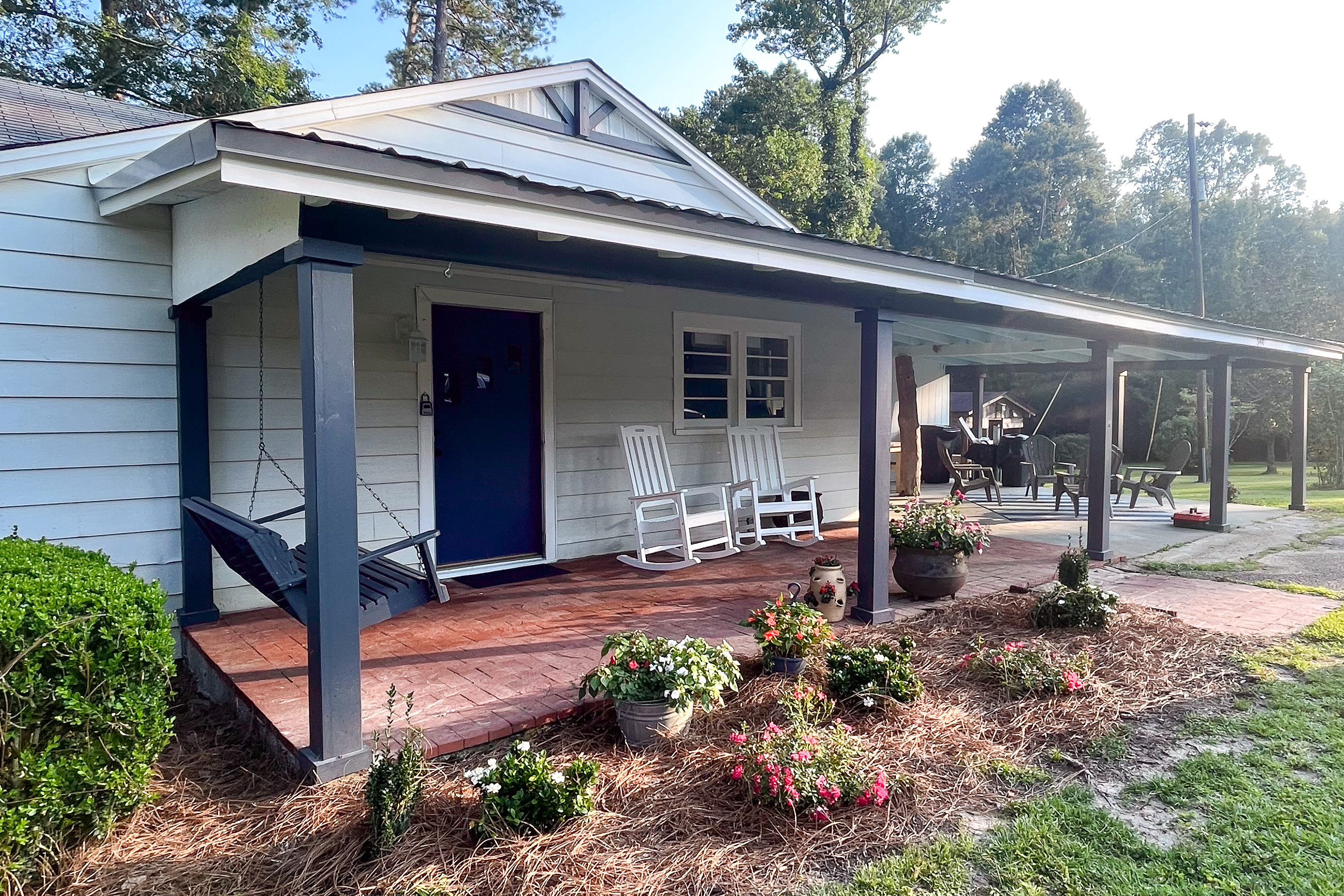 Front porch sittin' for morning coffee and good conversations.