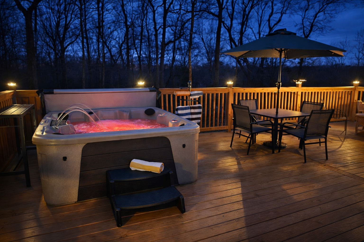 Soak under the stars.