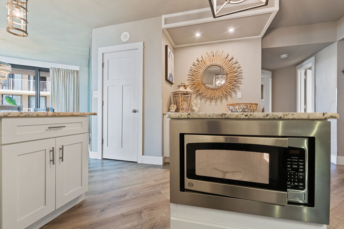 Kitchen with built in Microwave