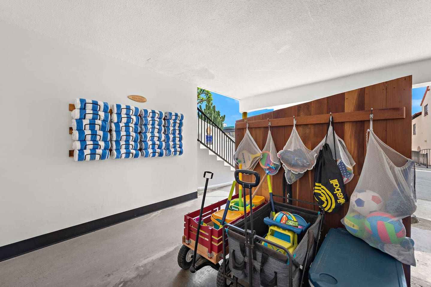 Wagons and beach toys too so that the whole family can relax on the beach :)