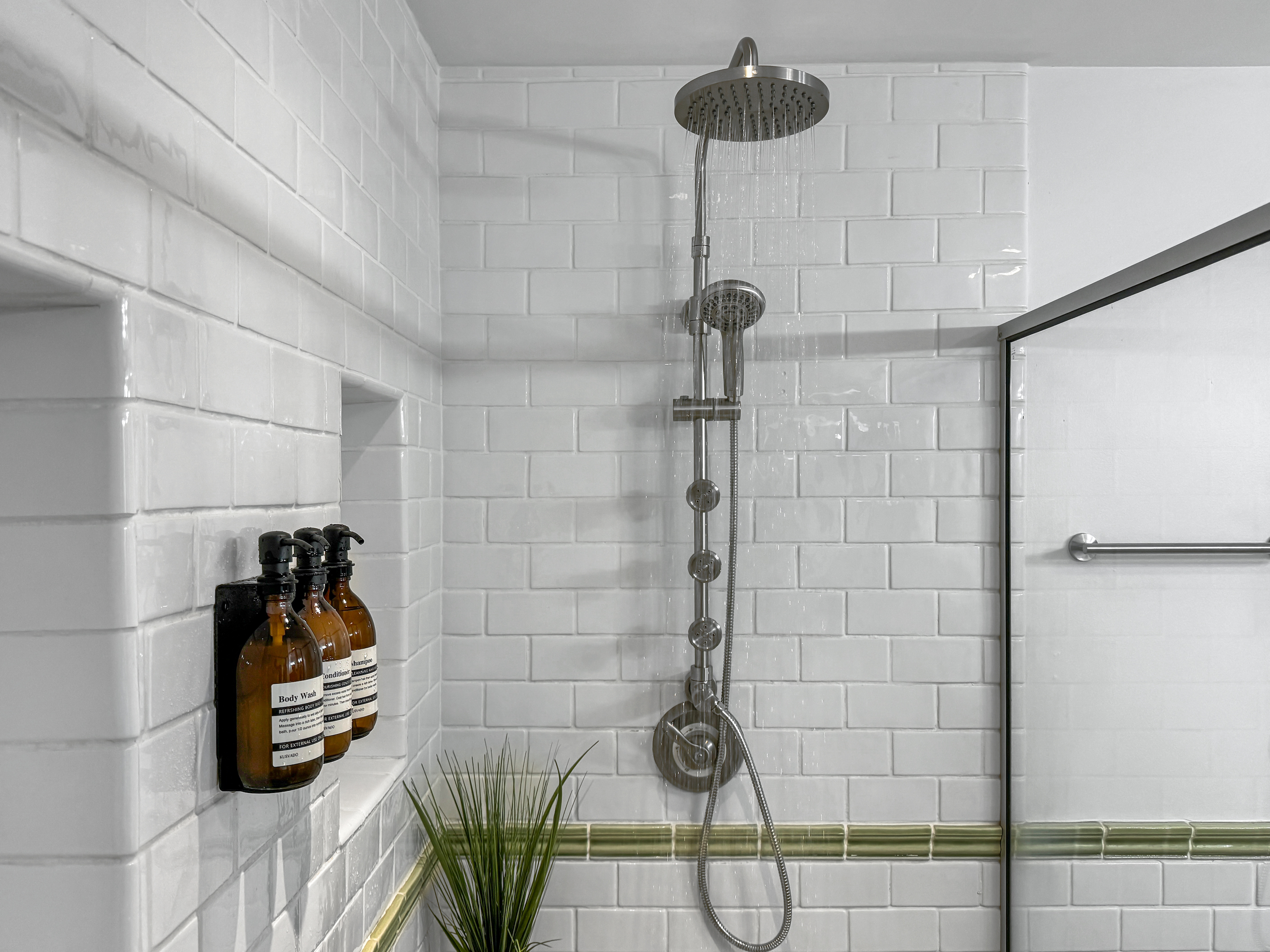 Elevate your stay with a luxury shower experience.