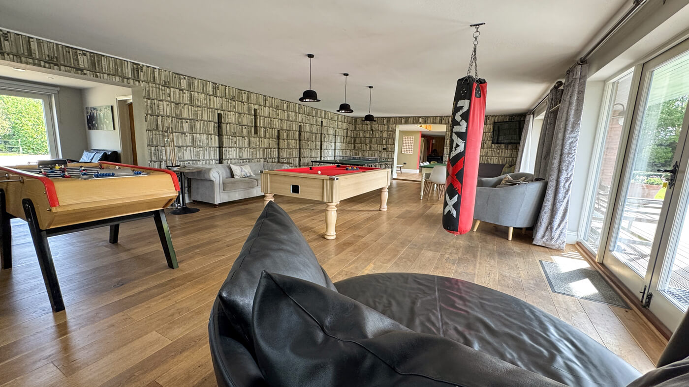 Games room looking towards the bar