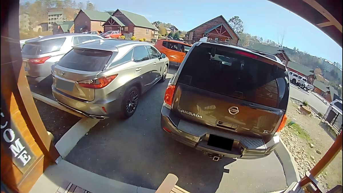 Park directly in front of the cabin.