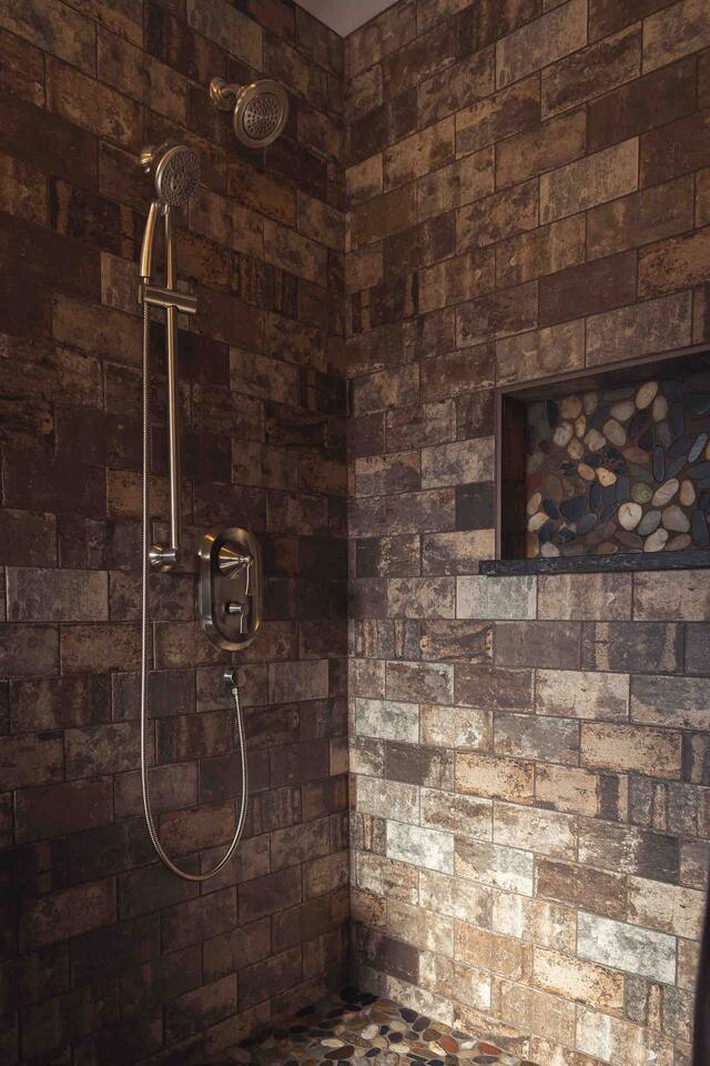Primary bathroom with a walk-in shower