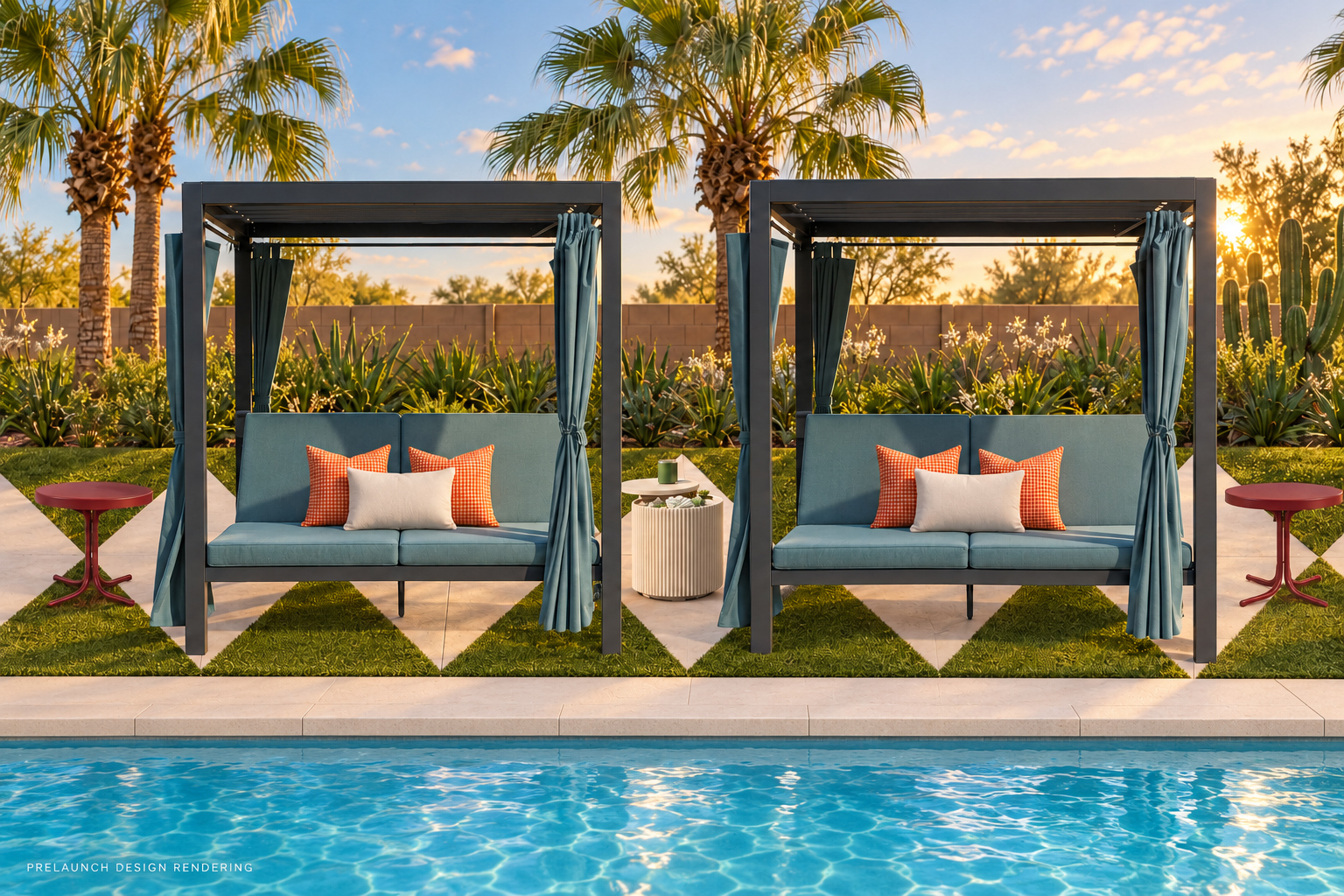 {Poolside Cabanas} Claim a shaded cabana, stretch out with your favorite book, and settle into Scottsdale vacation mode—with the heated pool just steps away.