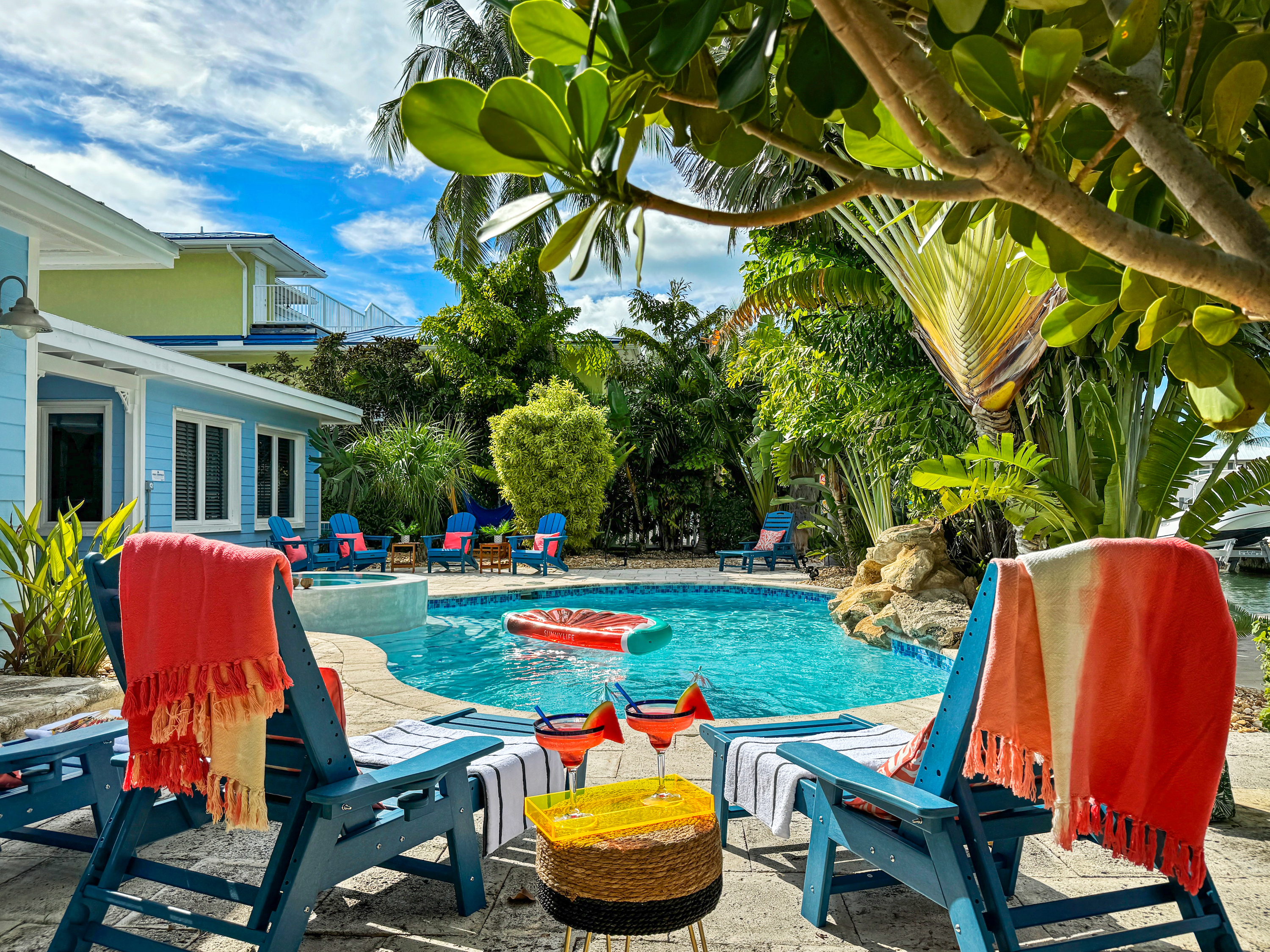 Then bring your drinks by the pool...