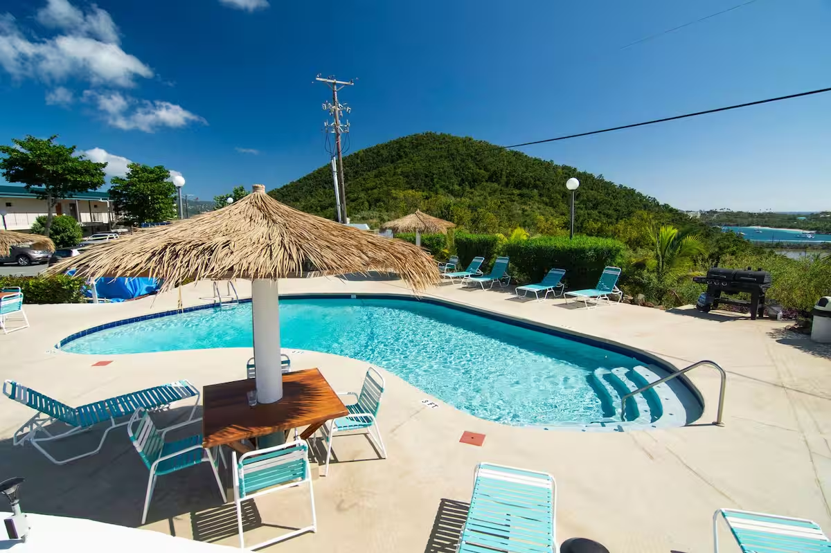 The pool gets great sun throughout the day.