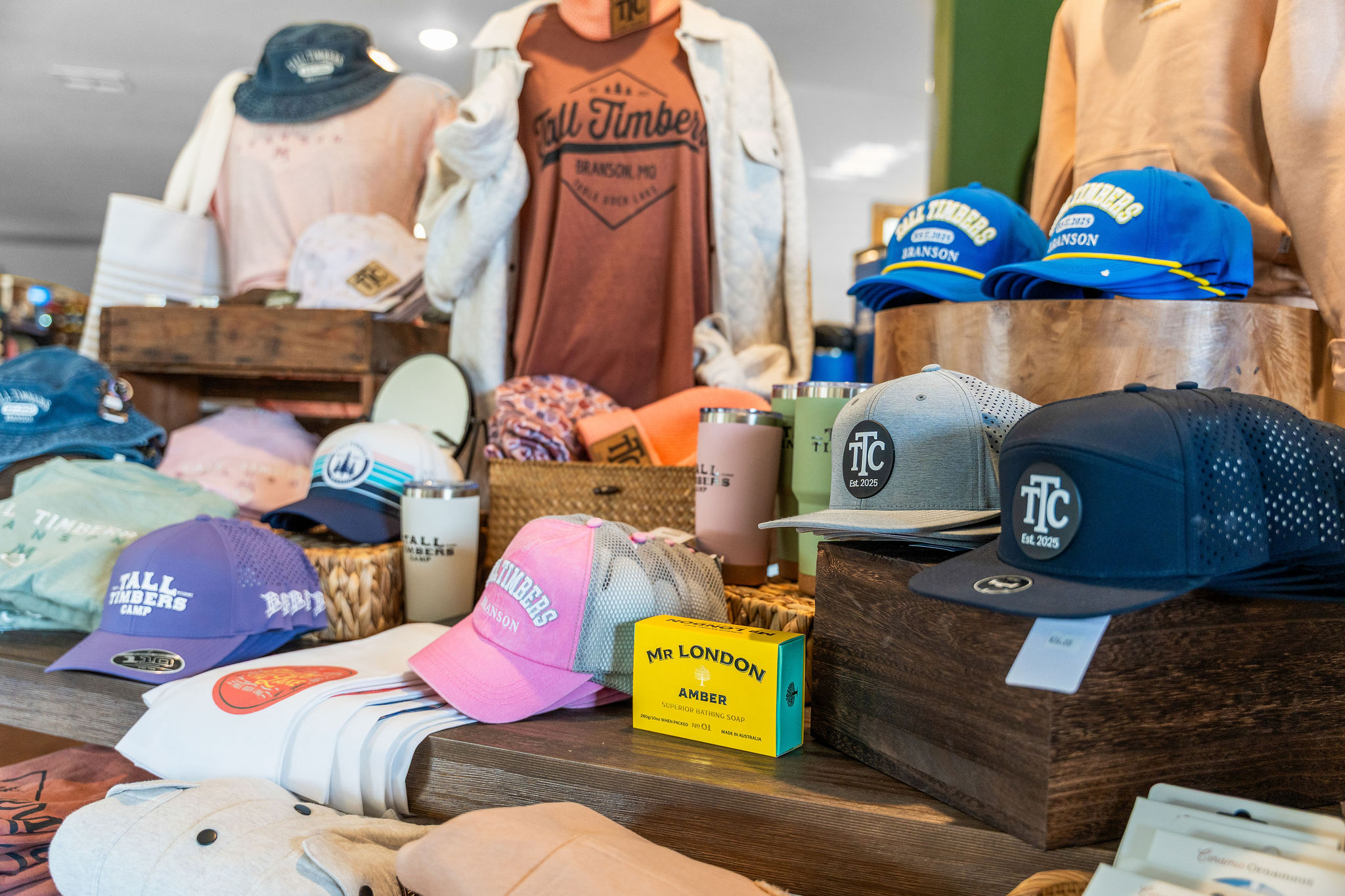 The Tall Timbers merch will have you day dreaming about your family memories and adventures all year long.