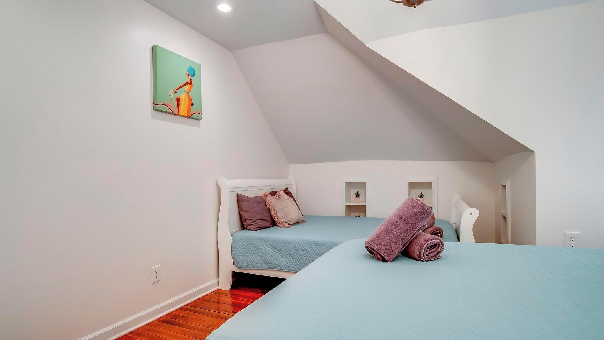 3rd Floor Queen Suite  with 2-Queen Beds & its own heating and cooling system. 