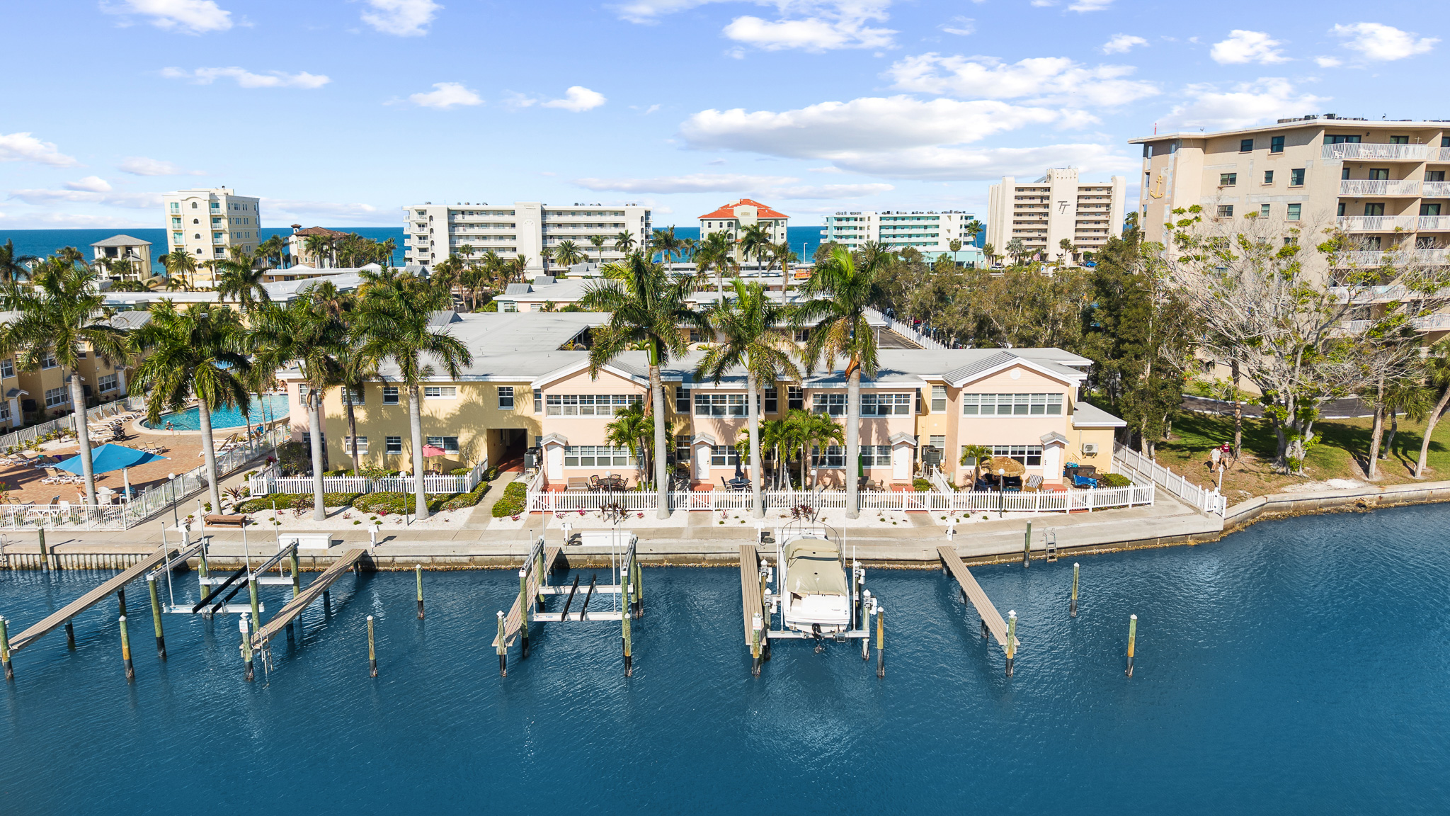 Start your day at Barefoot Beach resort!  Waterfront, walk across the street to the Beach!