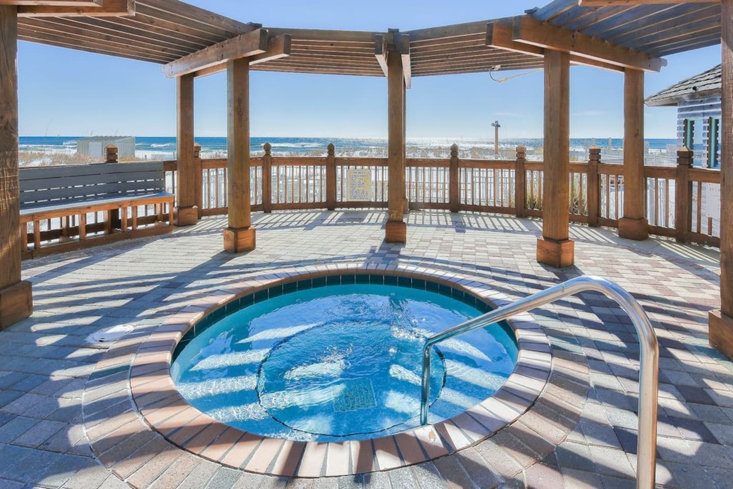 Beach side hot tub...