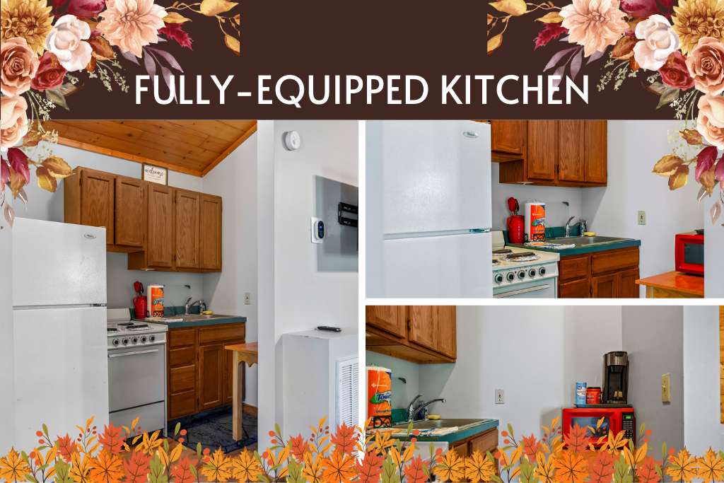 Cook like home in this fully-equipped kitchen—everything you need is here.