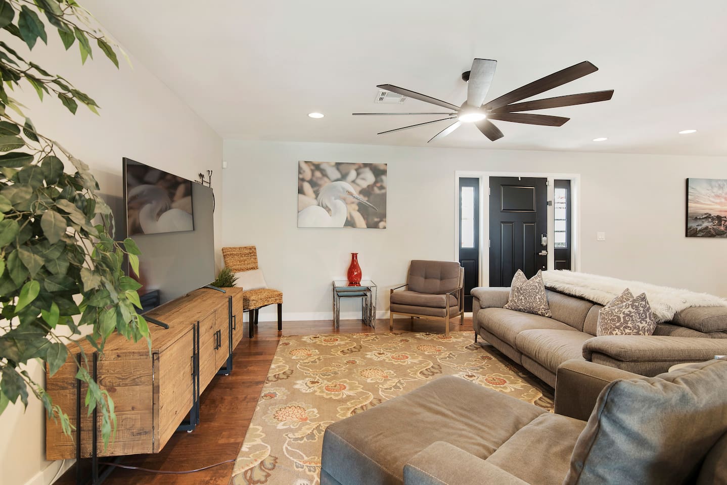 Relax and enjoy your own personal space next to the kitchen and dining.