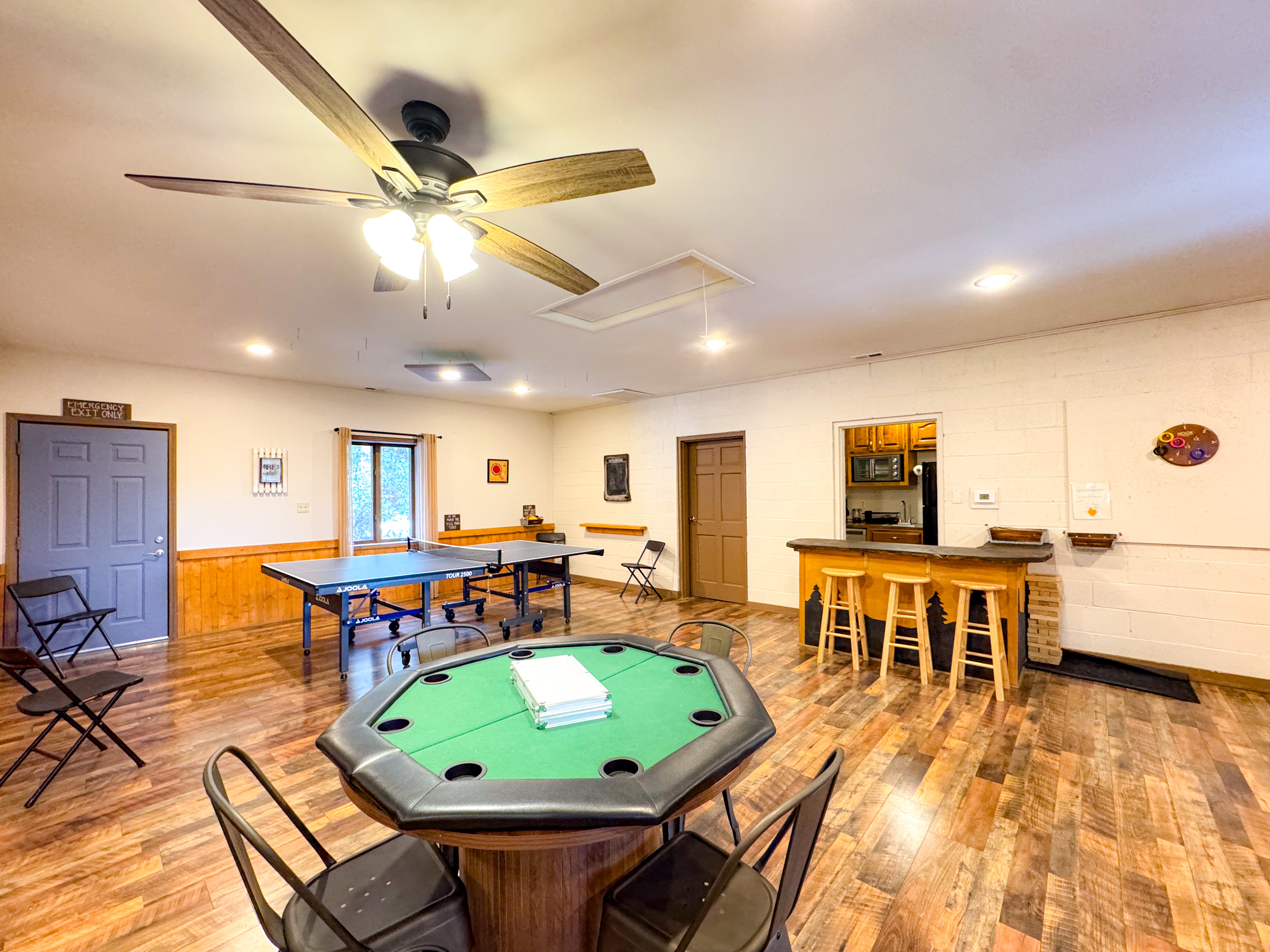 Card Table, Ping-Pong, and ring toss
