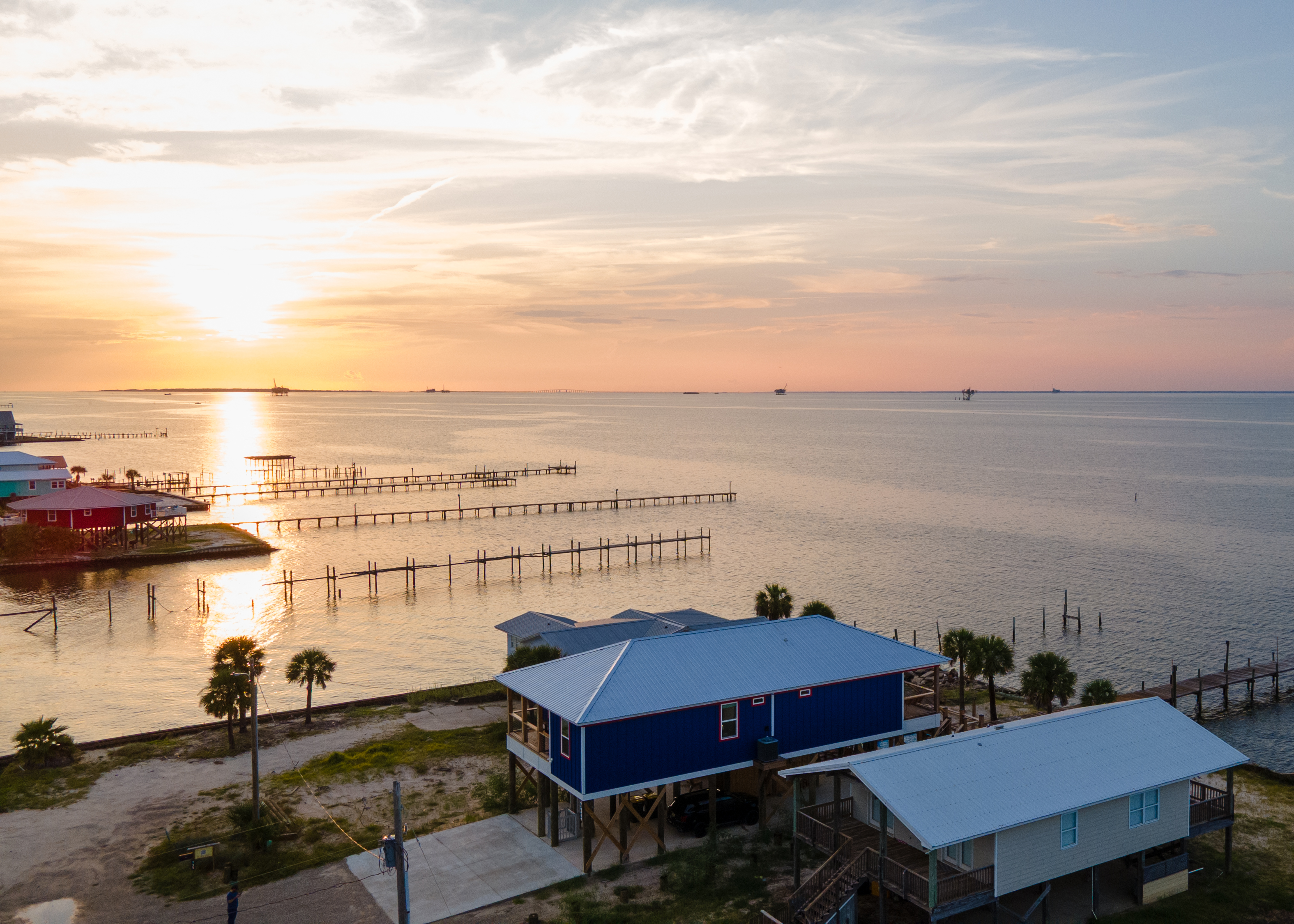 Sunset on bay