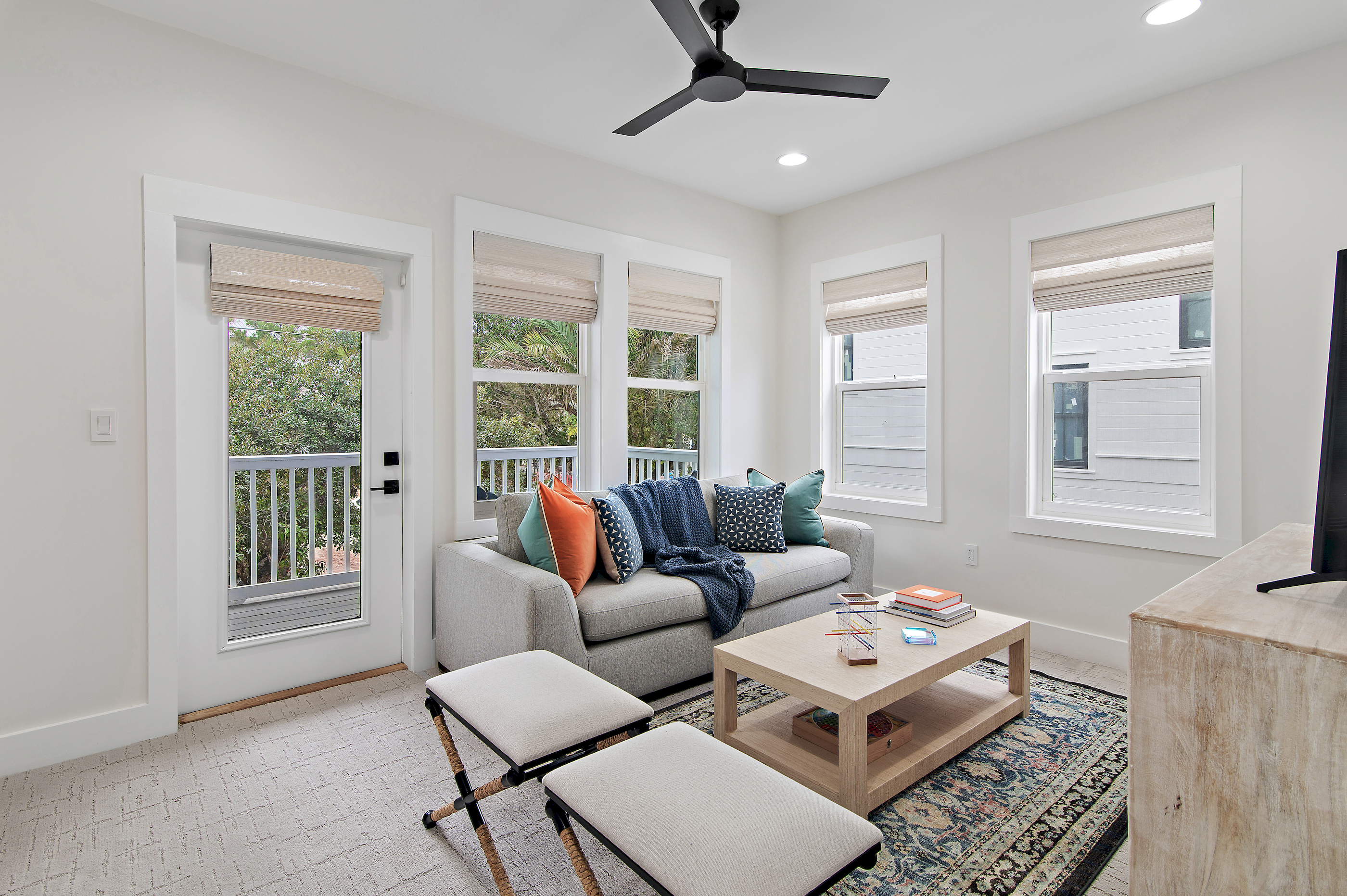 The 2nd Floor living area is the perfect spot for kids to watch a movie of their own upstairs.  This room also offers a queen size sleeper sofa.