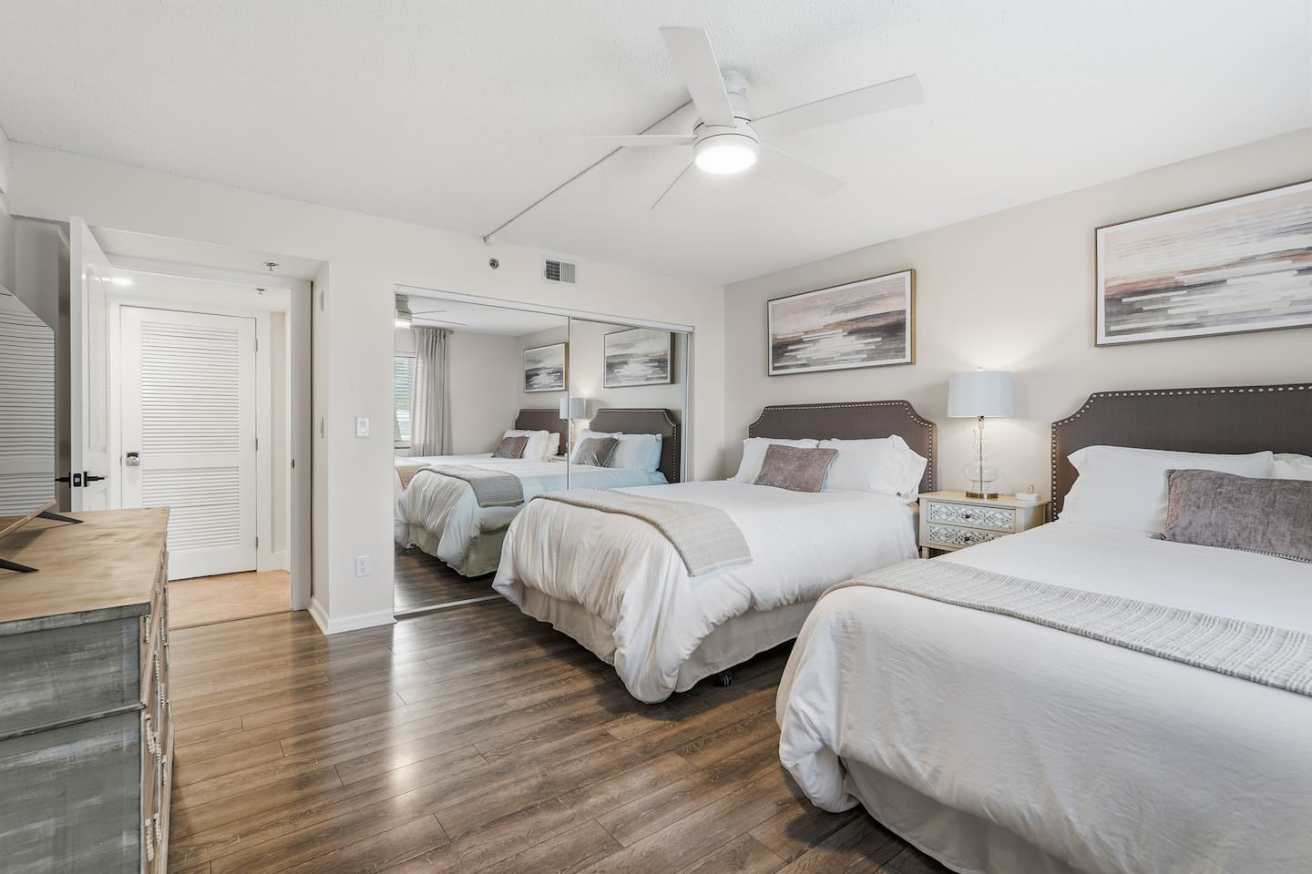 Guest bedroom has 2 queen beds