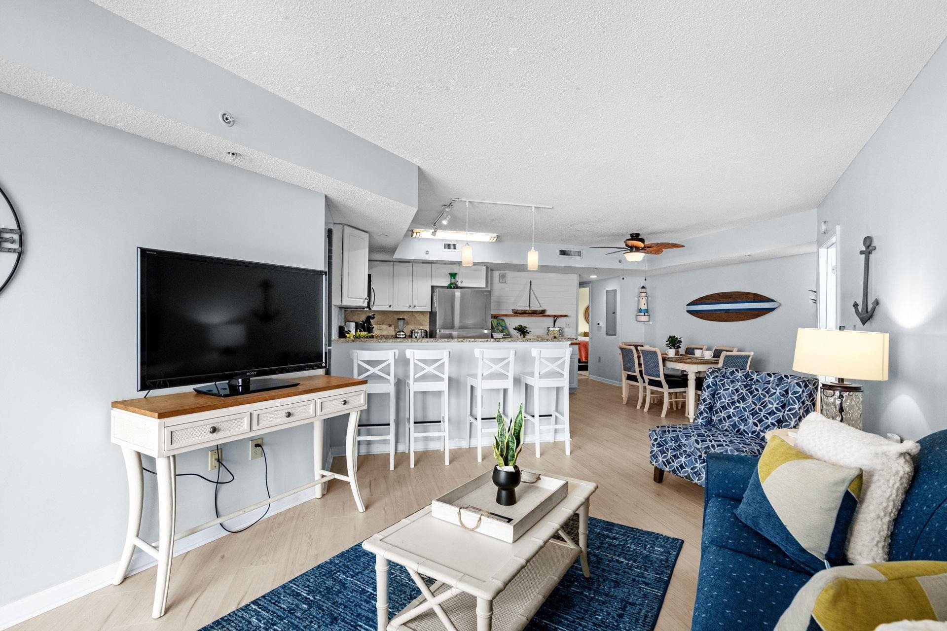 Living Area with Cable TV