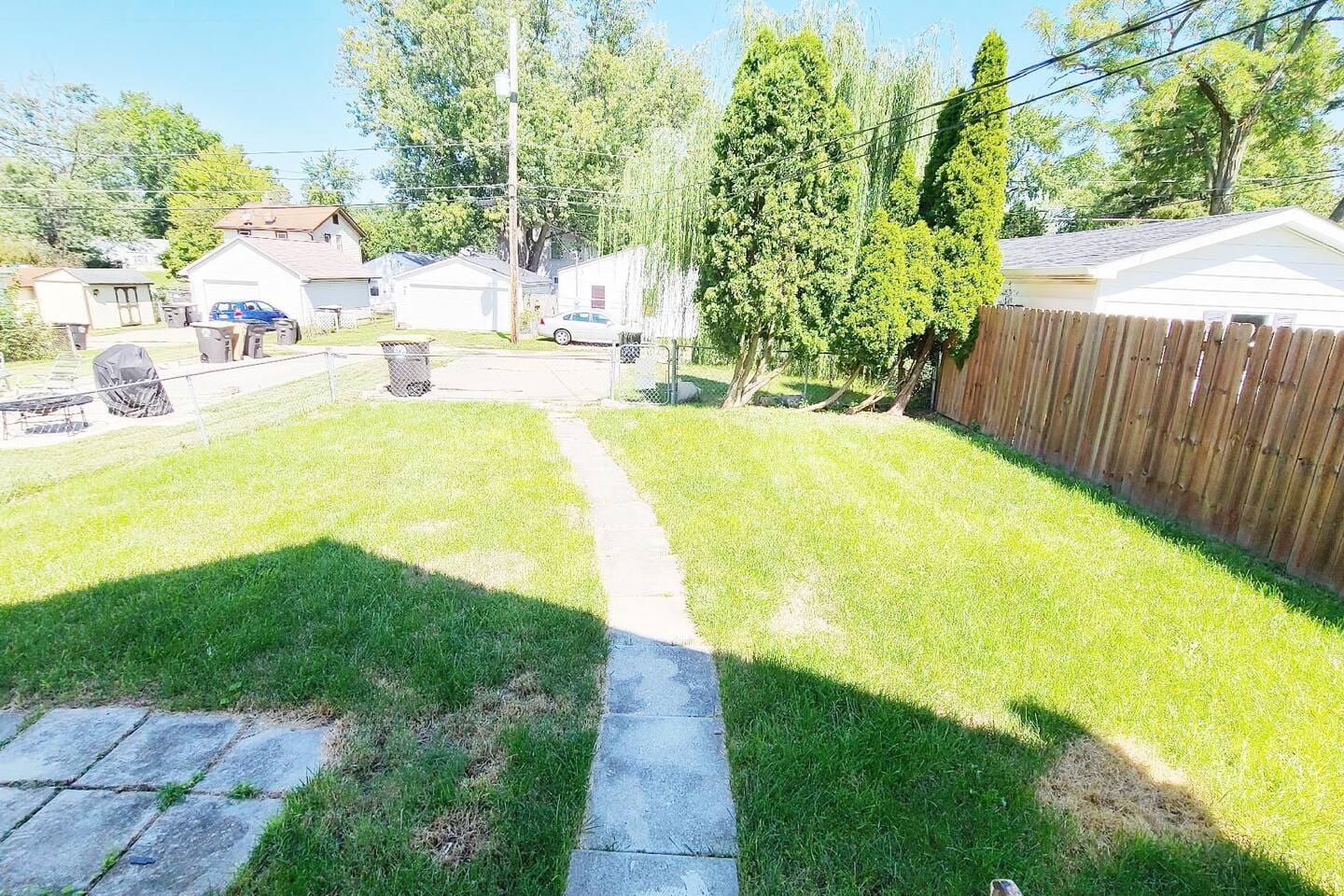 Shared backyard with additional off-street parking