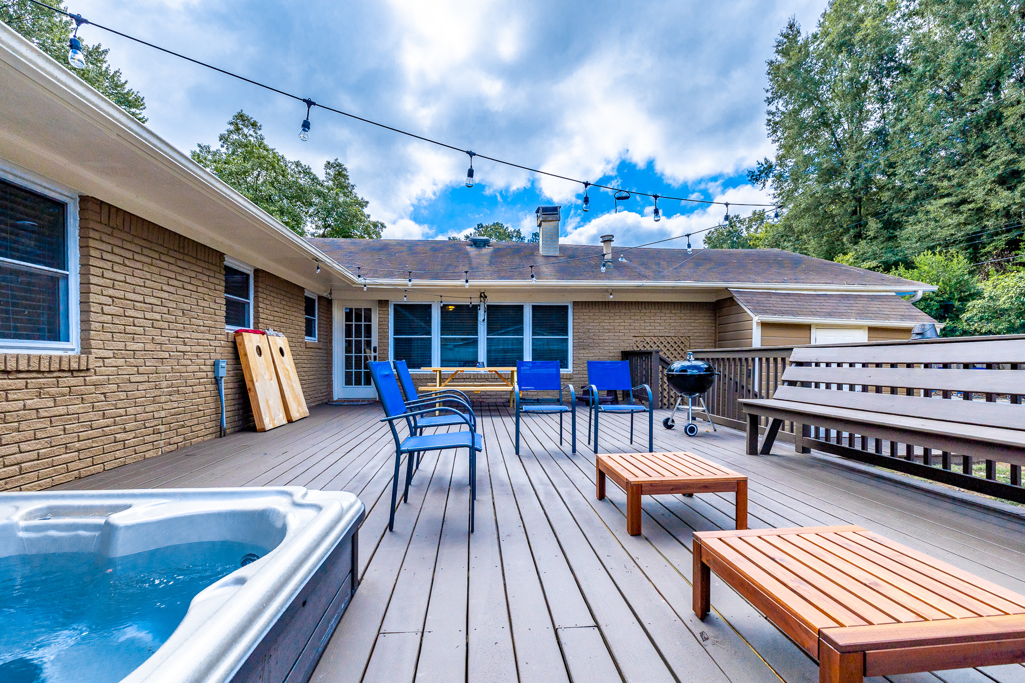 Deck and hot tub