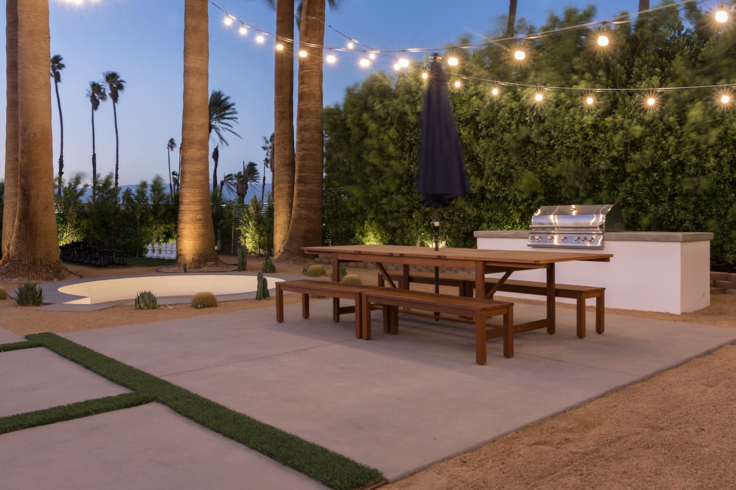 Outdoor BBQ with 12+ person dining